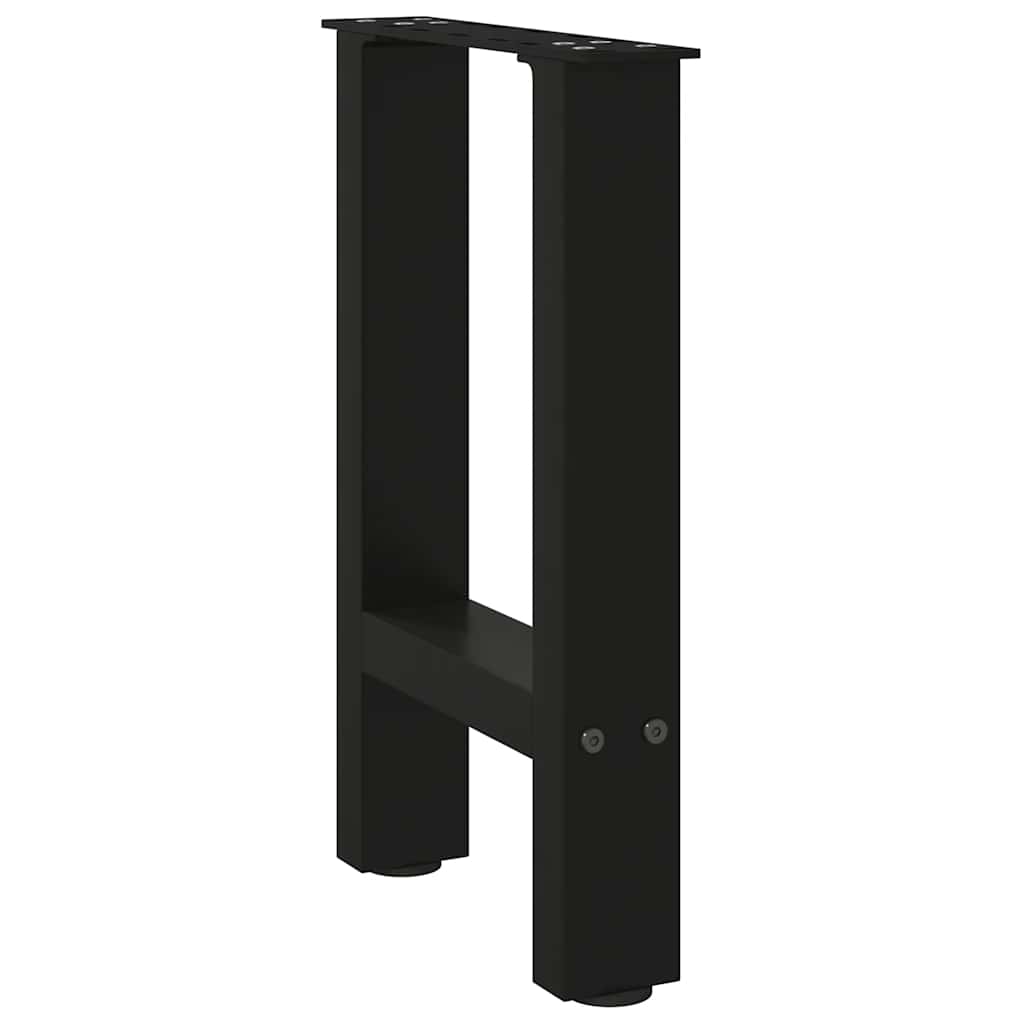 sofabordsben sort 2 stk. 28 x (42-43) cm stål
