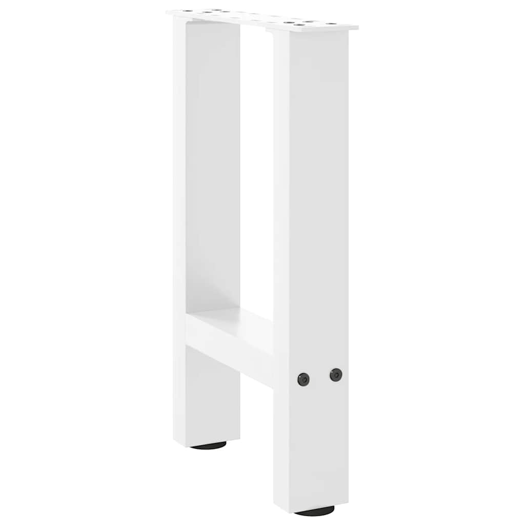 sofabordsben hvide 2 stk. 28 x (42-43) cm stål