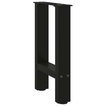 sofabordsben sort 2 stk. 38 x (42-43) cm stål