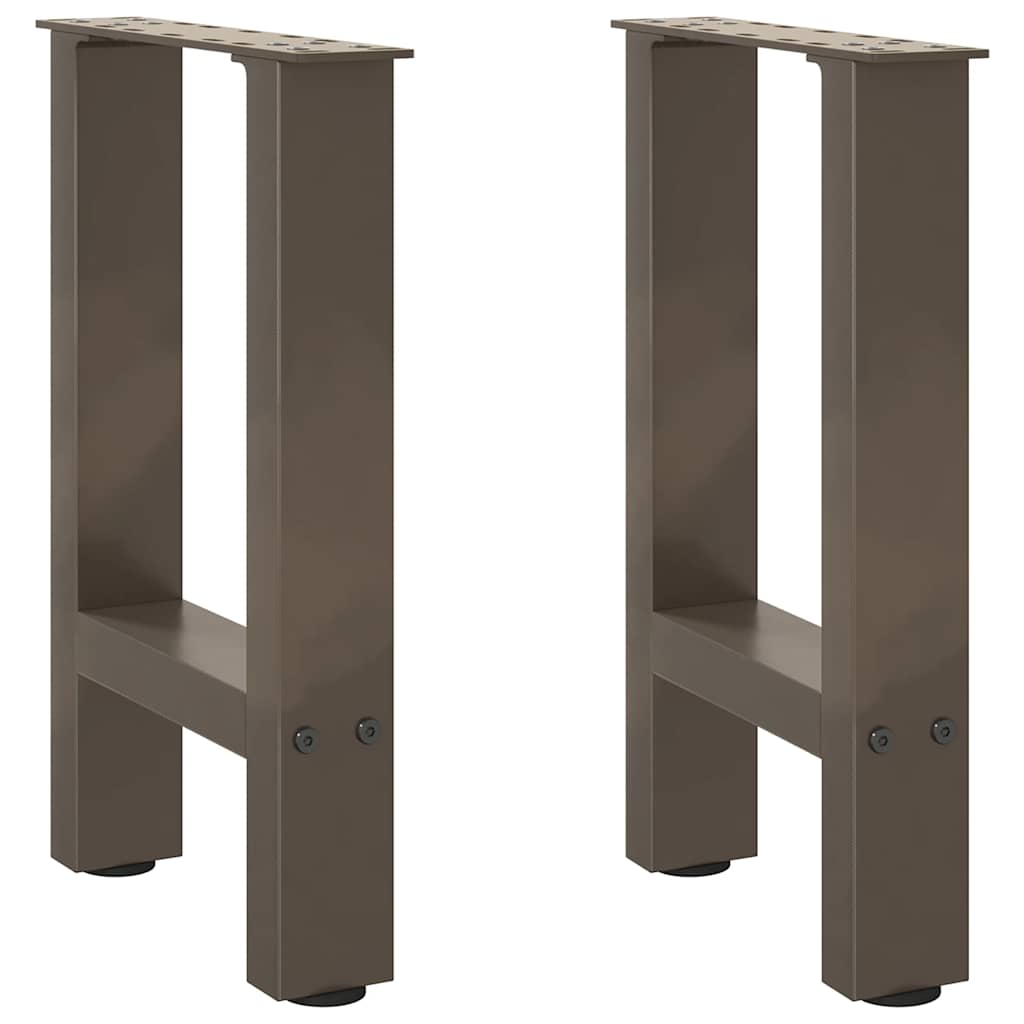 sofabordsben naturstål 2 stk. 38 x (42-43) cm stål