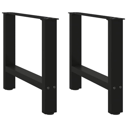 sofabordsben sort 2 stk. 50x(42-43) cm stål