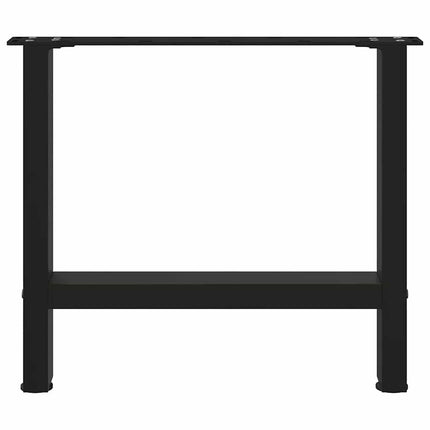 sofabordsben sort 2 stk. 50x(42-43) cm stål