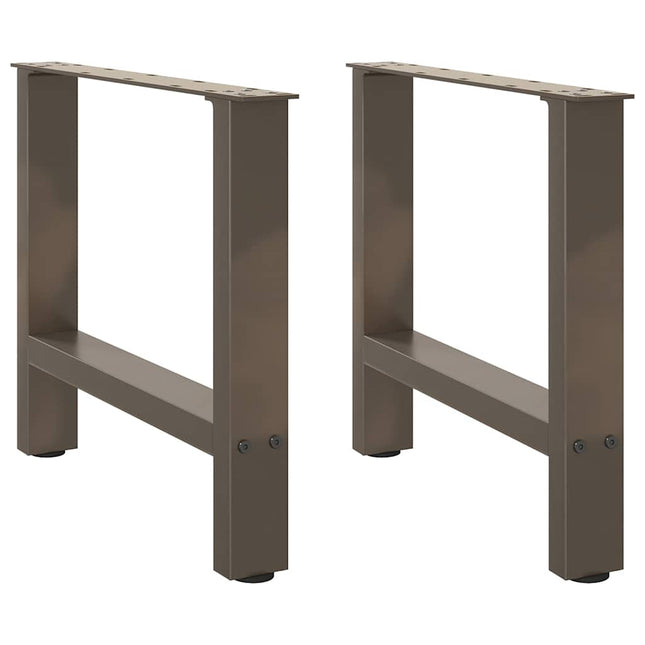 sofabordsben naturstål 2 stk. 50x(42-43) cm stål