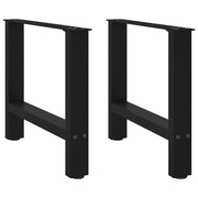 sofabordsben sort 2 stk. 60 x (42-43) cm stål