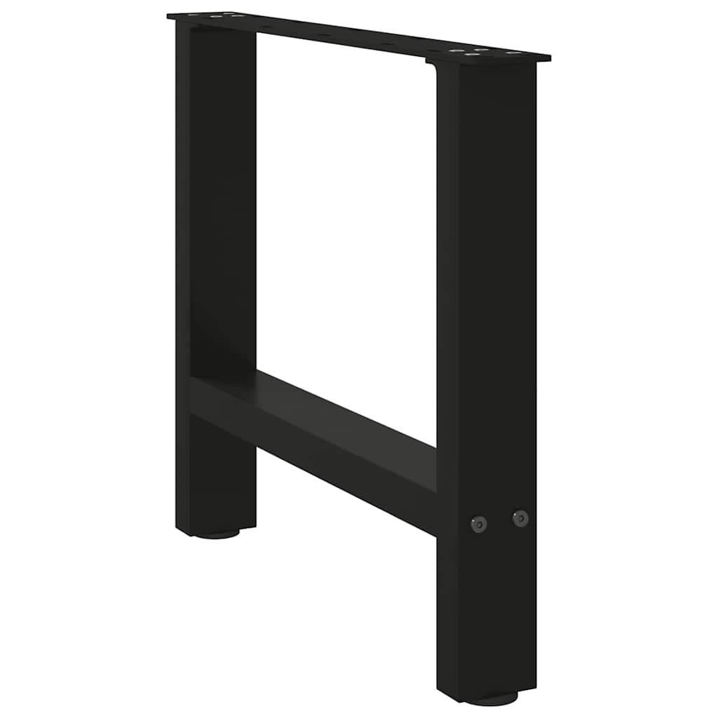 sofabordsben sort 2 stk. 60 x (42-43) cm stål