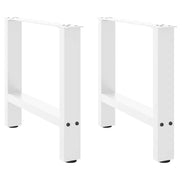 sofabordsben hvide 2 stk. 60 x (42-43) cm stål