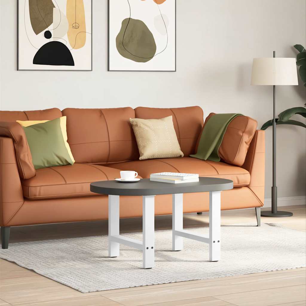 sofabordsben hvide 2 stk. 60 x (42-43) cm stål