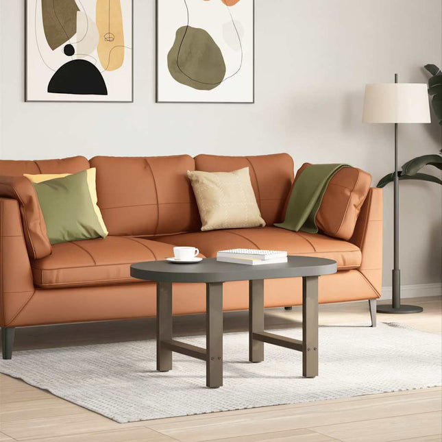 sofabordsben naturstål 2 stk. 60x(42-43) cm stål