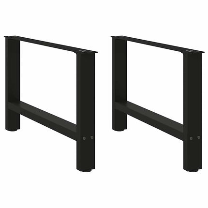 sofabordsben sort 2 stk. 70 x (42-43) cm stål