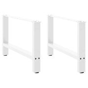 sofabordsben hvide 2 stk. 70 x (42-43) cm stål