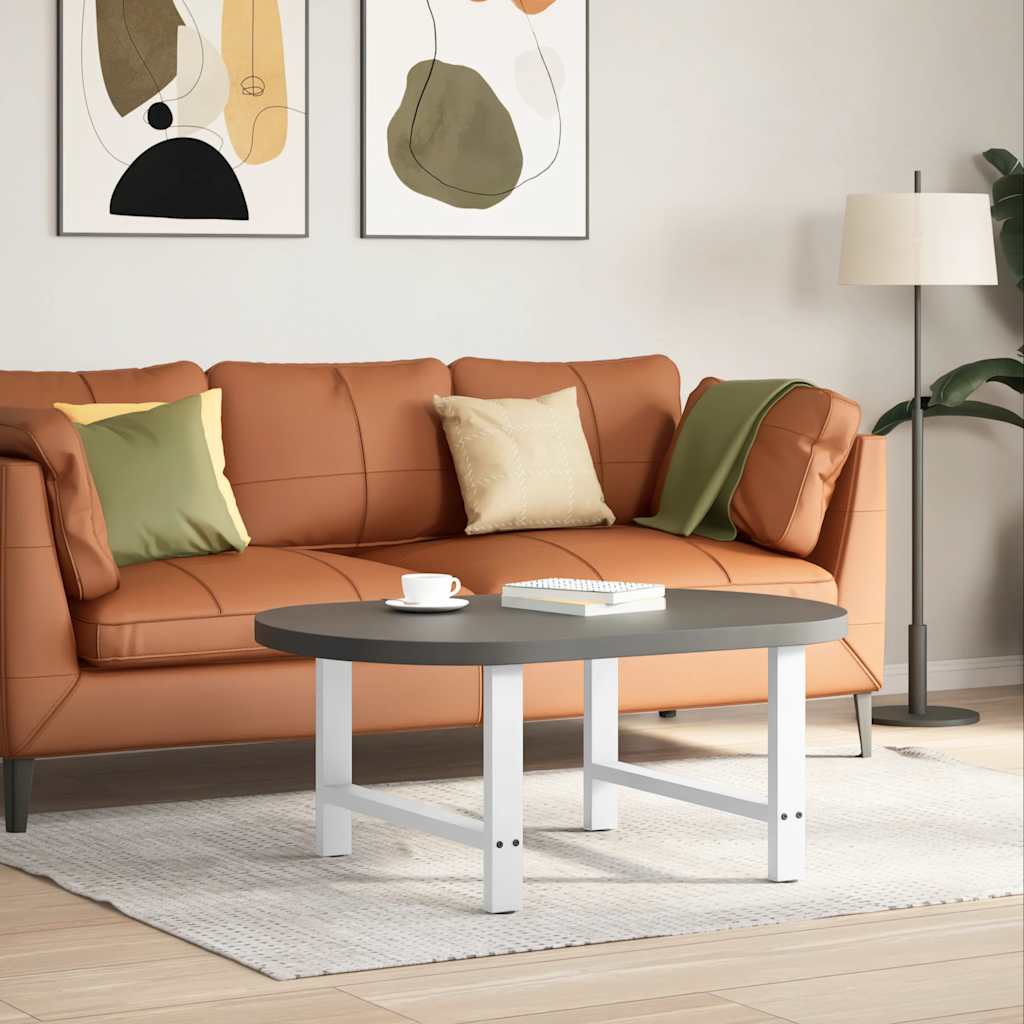 sofabordsben hvide 2 stk. 70 x (42-43) cm stål