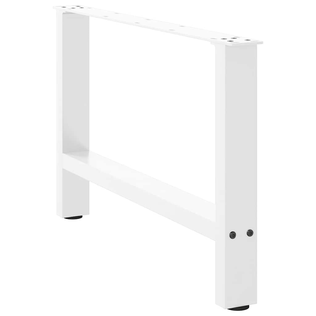 sofabordsben hvide 2 stk. 70 x (42-43) cm stål