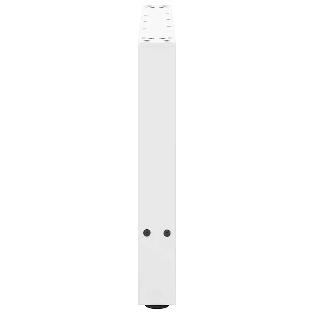 sofabordsben hvide 2 stk. 70 x (42-43) cm stål