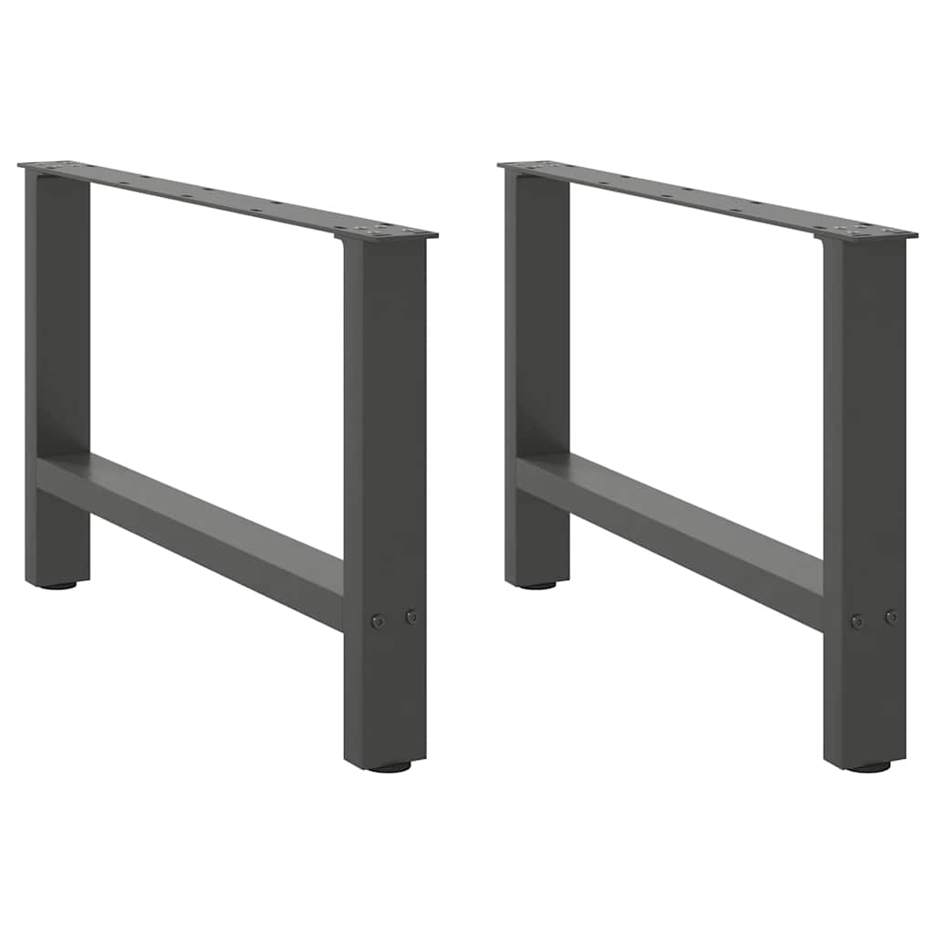 sofabordsben antracit 2 stk. 70 x (42-43) cm stål