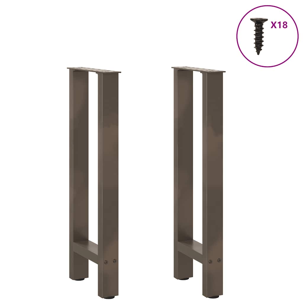 konsolbordben naturstål 2 stk. 28 x (72-73) cm stål