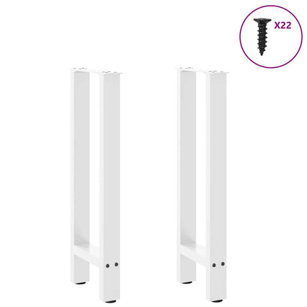 konsolbordben hvide 2 stk. 38 x (72-73) cm stål