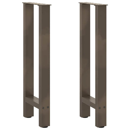konsolbordben naturstål 2 stk. 38 x (72-73) cm stål