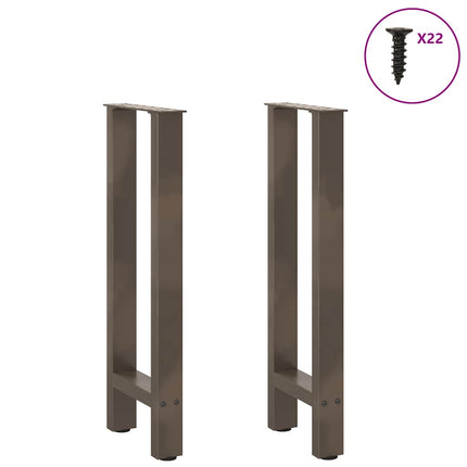 konsolbordben naturstål 2 stk. 38 x (72-73) cm stål