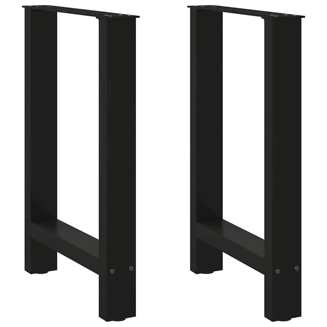 spisebordsben sort 2 stk. 50x(72-73) cm stål