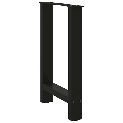 spisebordsben sort 2 stk. 50x(72-73) cm stål