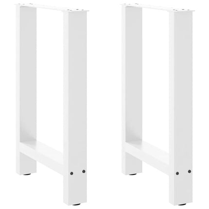 spisebordsben hvide 2 stk. 50x(72-73) cm stål