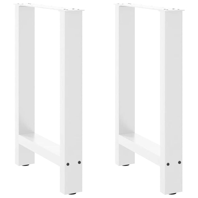 spisebordsben hvide 2 stk. 50x(72-73) cm stål