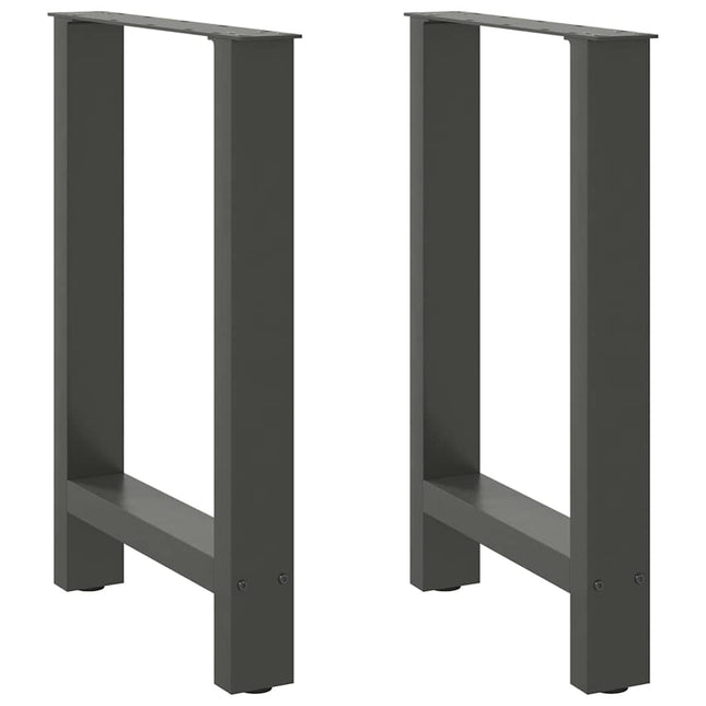 spisebordsben antracit 2 stk. 50x(72-73) cm stål