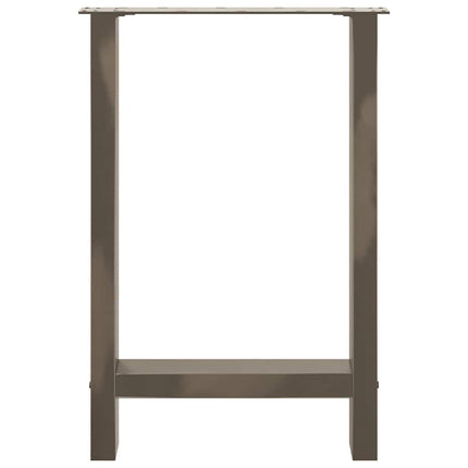 spisebordsben naturstål 2 stk. 50x(72-73) cm stål