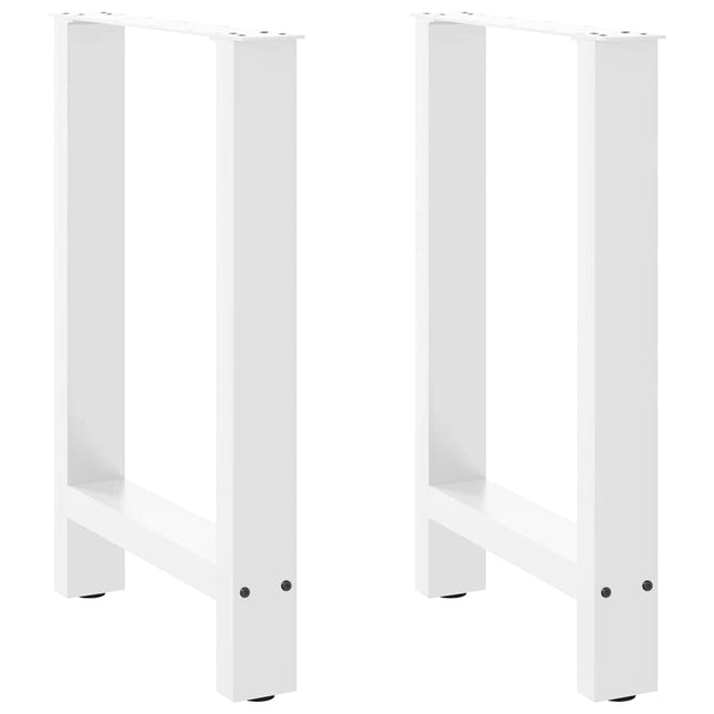 spisebordsben hvide 2 stk. 60x(72-73) cm stål