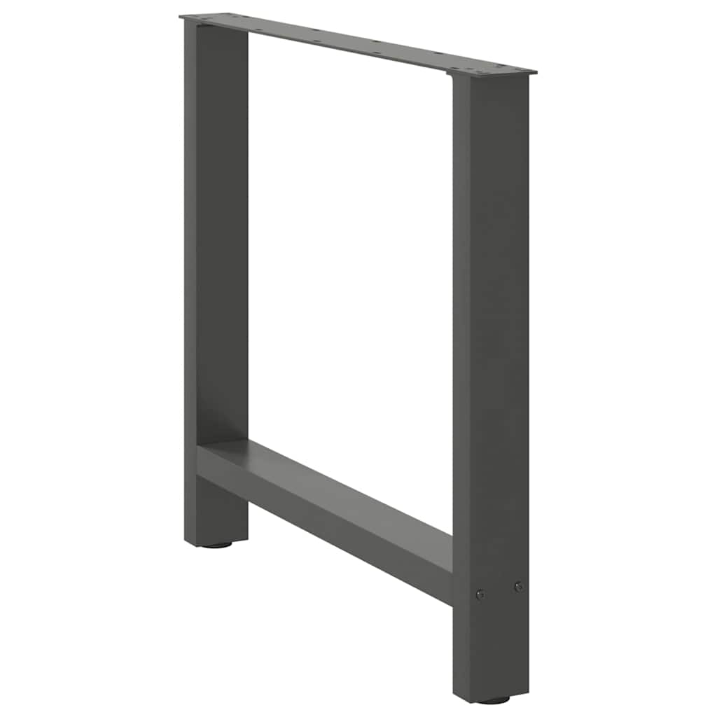 spisebordsben antracit 2 stk. 70 x (72-73) cm stål
