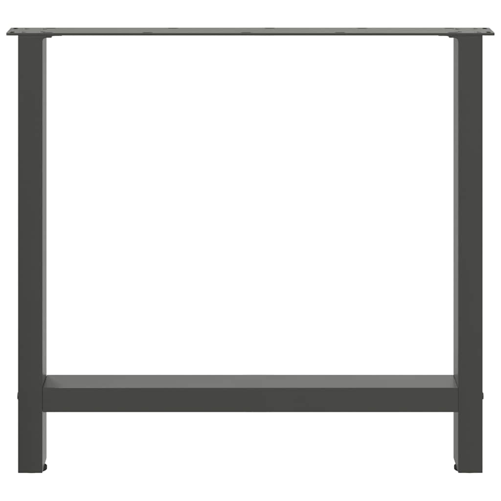 spisebordsben antracit 2 stk. 70 x (72-73) cm stål