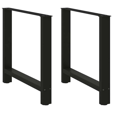 spisebordsben sort 2 stk. 80x(72-73) cm stål