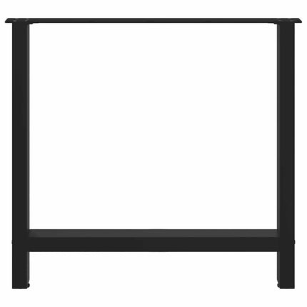 spisebordsben sort 2 stk. 80x(72-73) cm stål