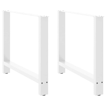 spisebordsben hvide 2 stk. 90x(72-73) cm stål