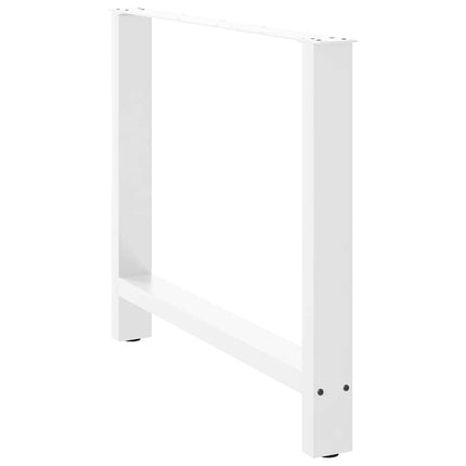 spisebordsben hvide 2 stk. 90x(72-73) cm stål