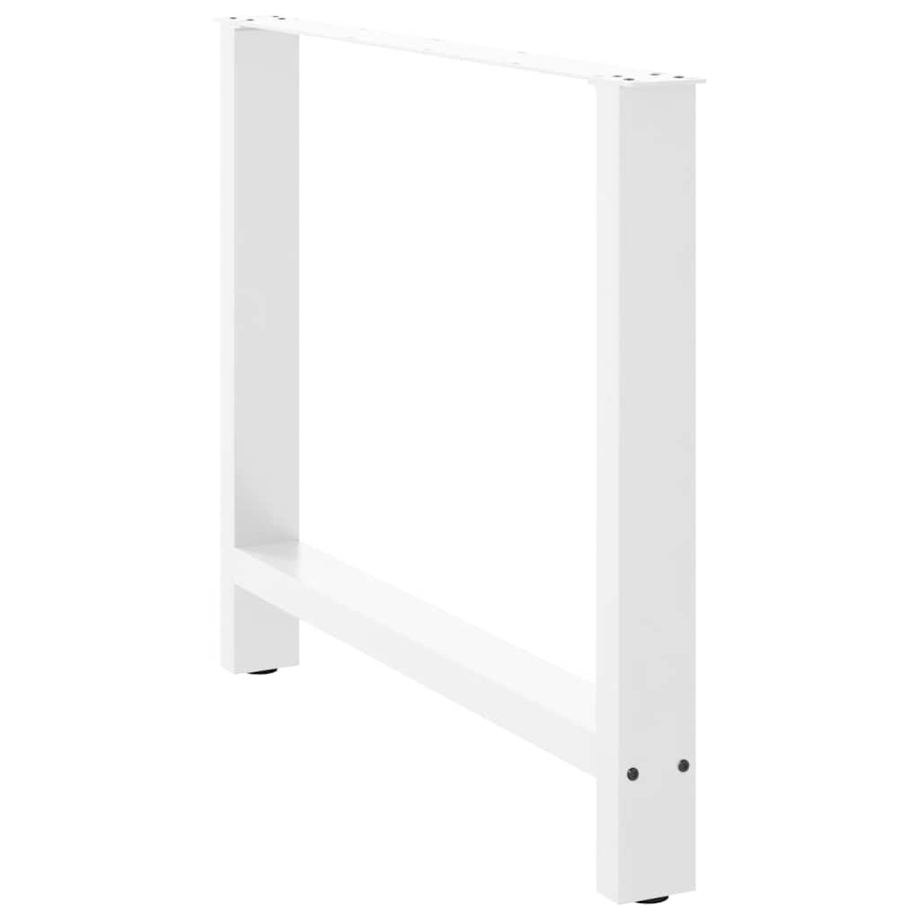 spisebordsben hvide 2 stk. 90x(72-73) cm stål