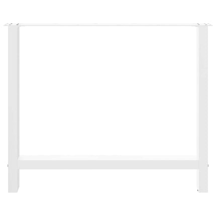 spisebordsben hvide 2 stk. 90x(72-73) cm stål