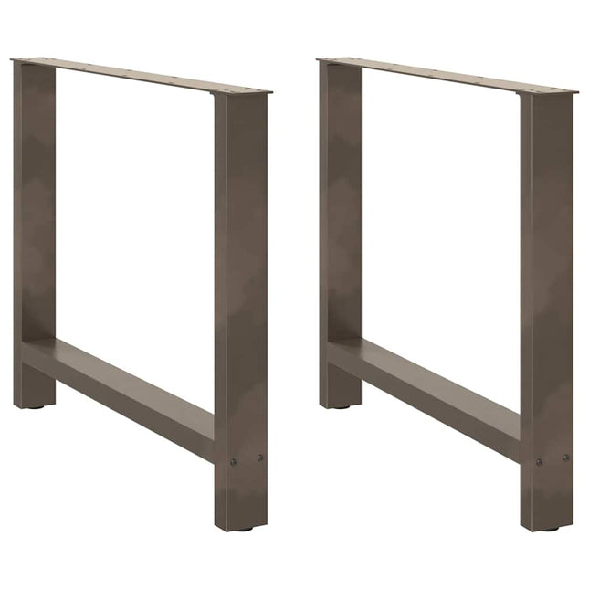 spisebordsben naturstål 2 stk. 90x(72-73) cm stål