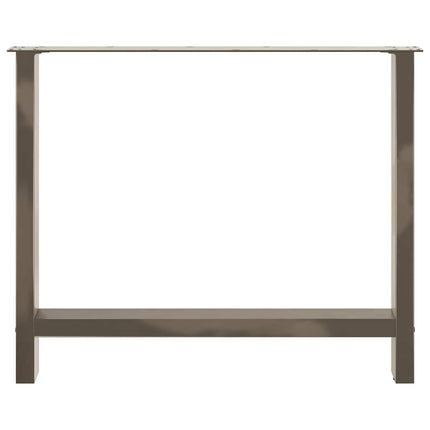 spisebordsben naturstål 2 stk. 90x(72-73) cm stål