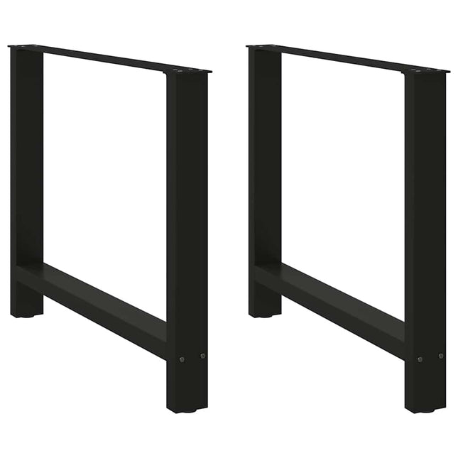 spisebordsben sort 2 stk. 100x(72-73) cm stål