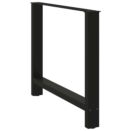 spisebordsben sort 2 stk. 100x(72-73) cm stål