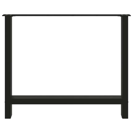 spisebordsben sort 2 stk. 100x(72-73) cm stål