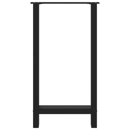 barbordsben sort 2 stk. 40x(90-91) cm stål