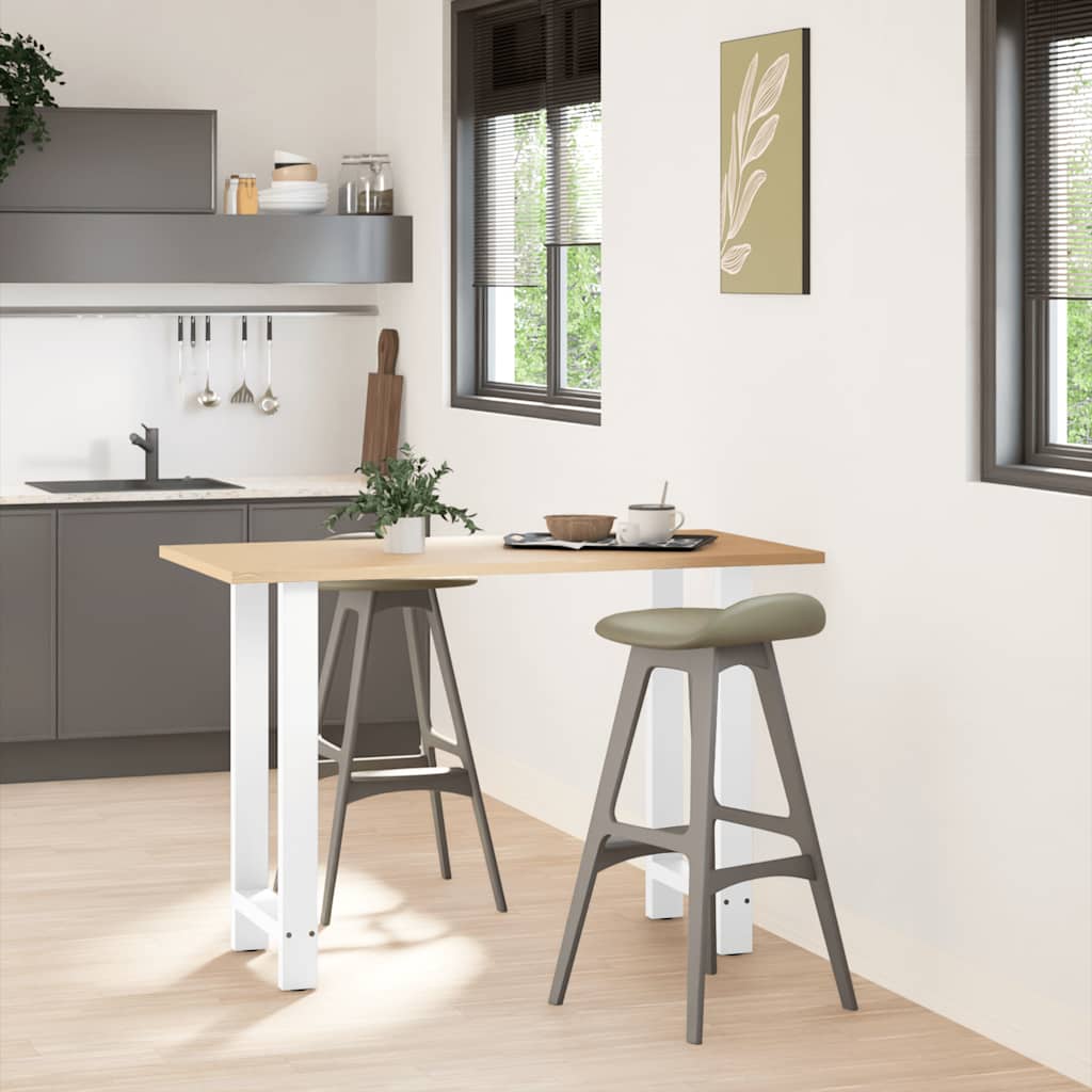 barbordsben hvide 2 stk. 50x(90-91) cm stål