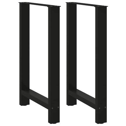 barbordsben sort 2 stk. 60x(90-91) cm stål
