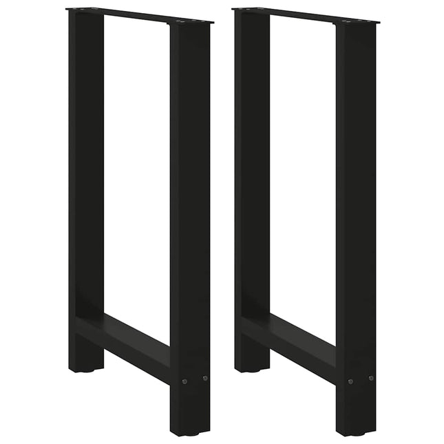 barbordsben sort 2 stk. 60x(90-91) cm stål