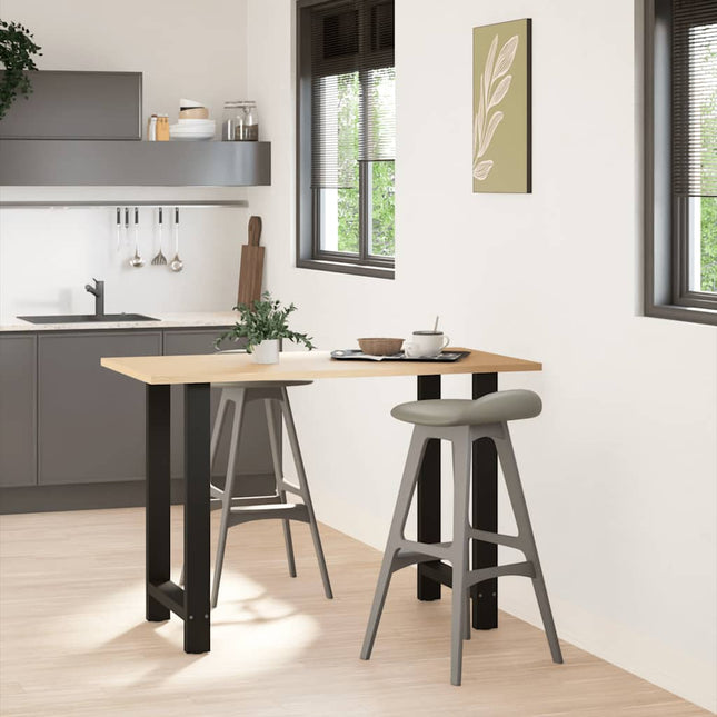 barbordsben sort 2 stk. 60x(90-91) cm stål