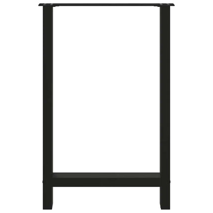 barbordsben sort 2 stk. 60x(90-91) cm stål