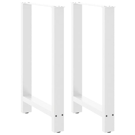 barbordsben hvide 2 stk. 60x(90-91) cm stål