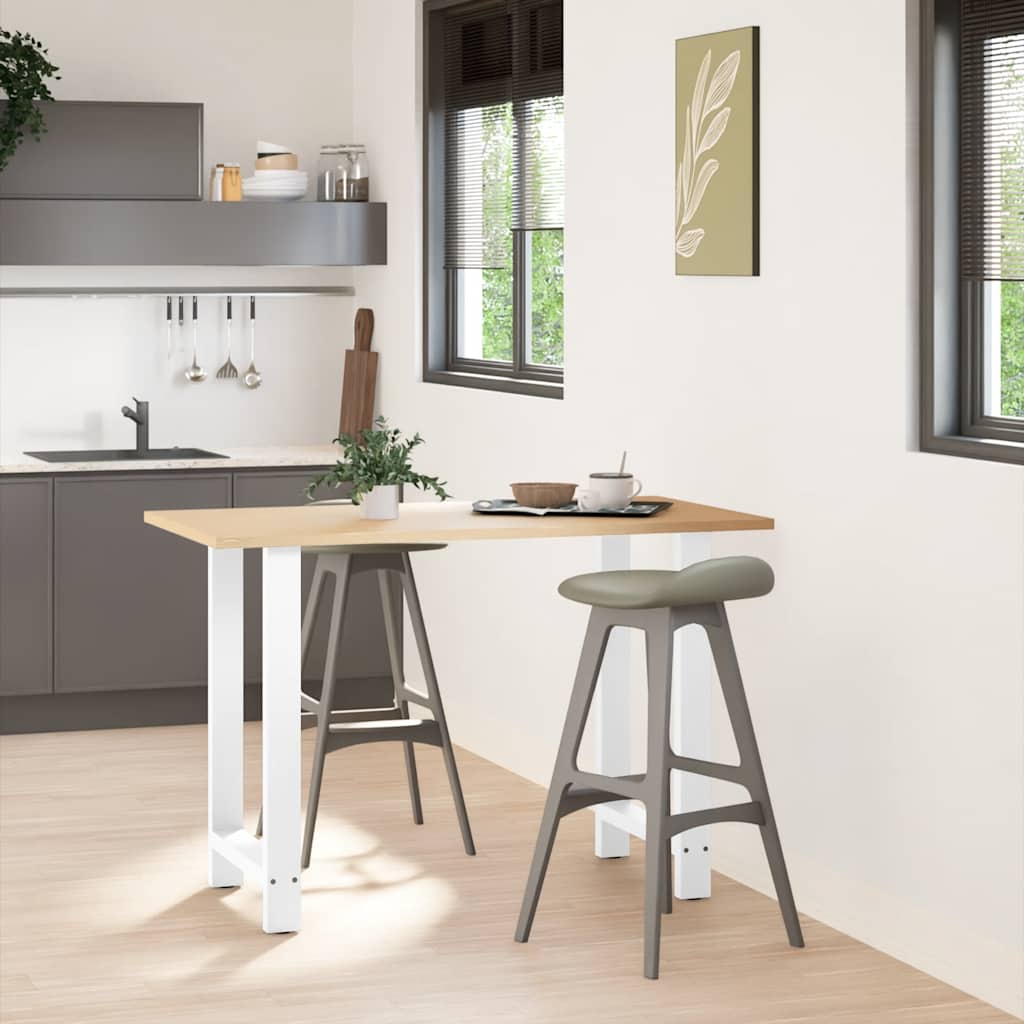 barbordsben hvide 2 stk. 60x(90-91) cm stål